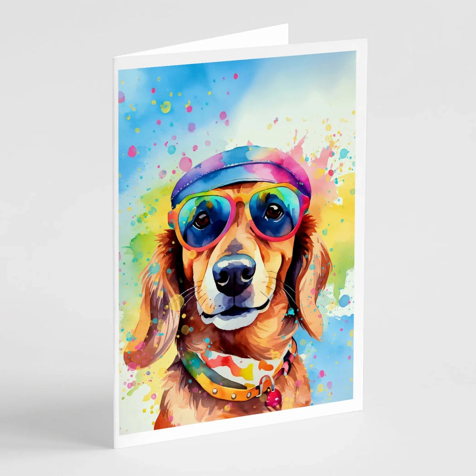 Hippie Dawg Greeting Cards - 5 x 7, Dachshund 2499, view 52