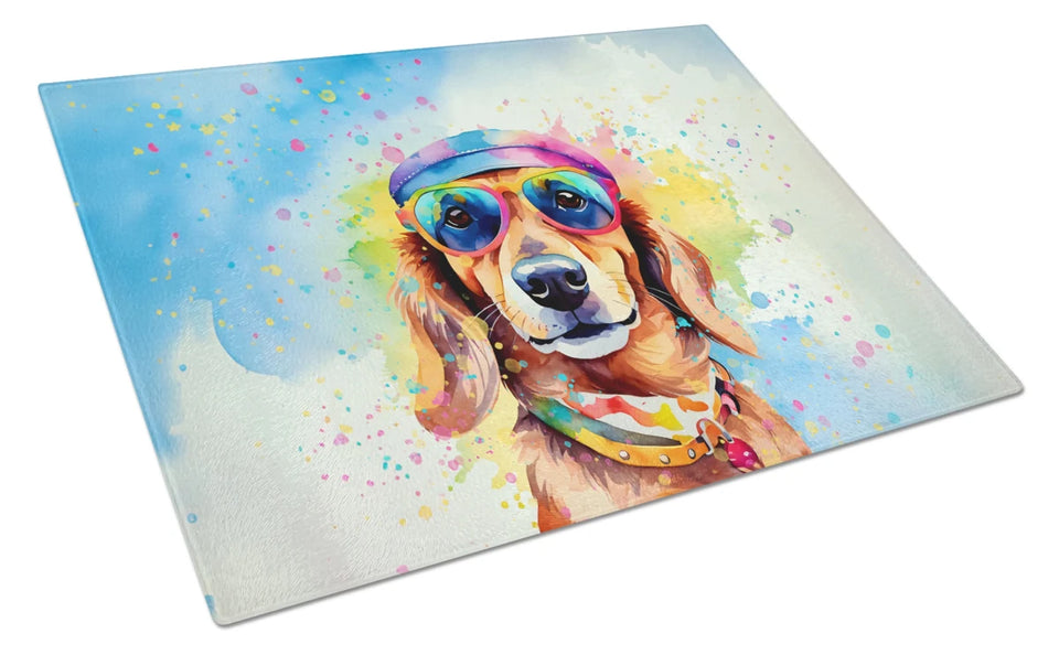 Hippie Dawg Glass Cutting Board - Large, Dachshund 2499, view 52