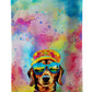 Dog Lover Kitchen Towel - Absorbent Cotton Dish Towel with Hippie Dog Design