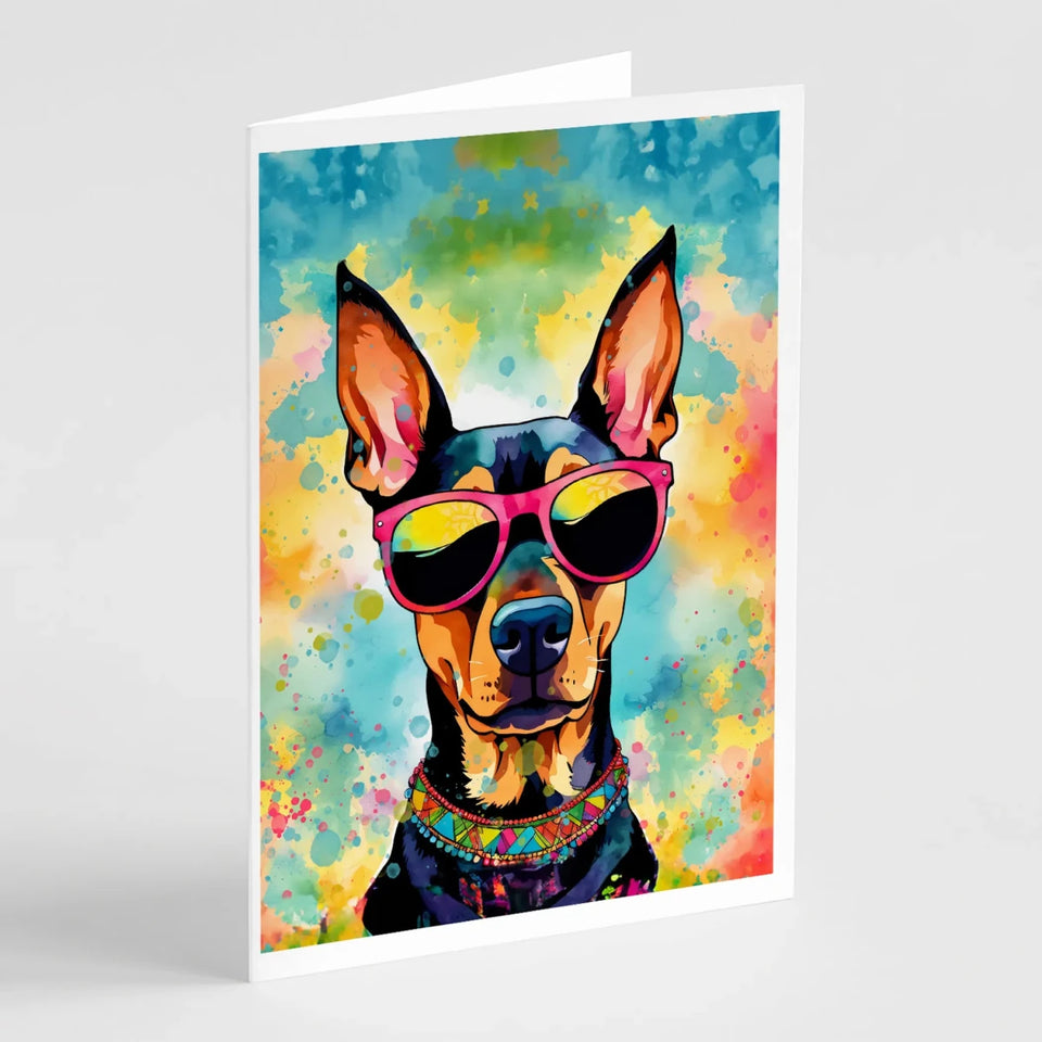 Hippie Dawg Greeting Cards - 5 x 7, Doberman pinscher 2504, view 57