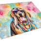 Hippie Dawg Glass Cutting Board - Size: LARGE | Pack Of: 1 | Collection name: Hippie dawg - Pets Perfect