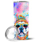 Pet Lover Stainless Steel Tumbler - 20 oz Insulated Travel Cup for Dog and Cat Owners - Size: 20 OZ | Pack Of: 1 | Collection name: Hippie dawg - Pets Perfect
