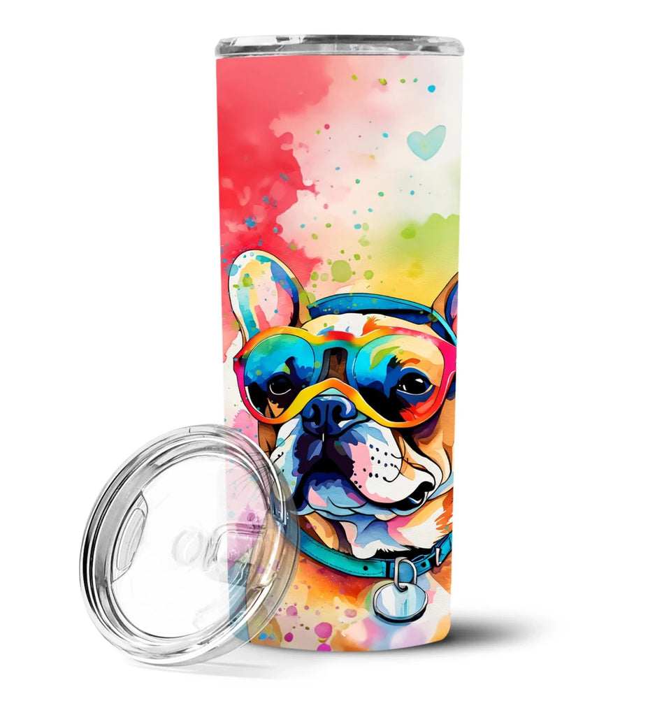 Pet Lover Stainless Steel Tumbler, 20 oz, French Bulldog Hippie Dawg-194030819838/French bulldog 2507, view 68