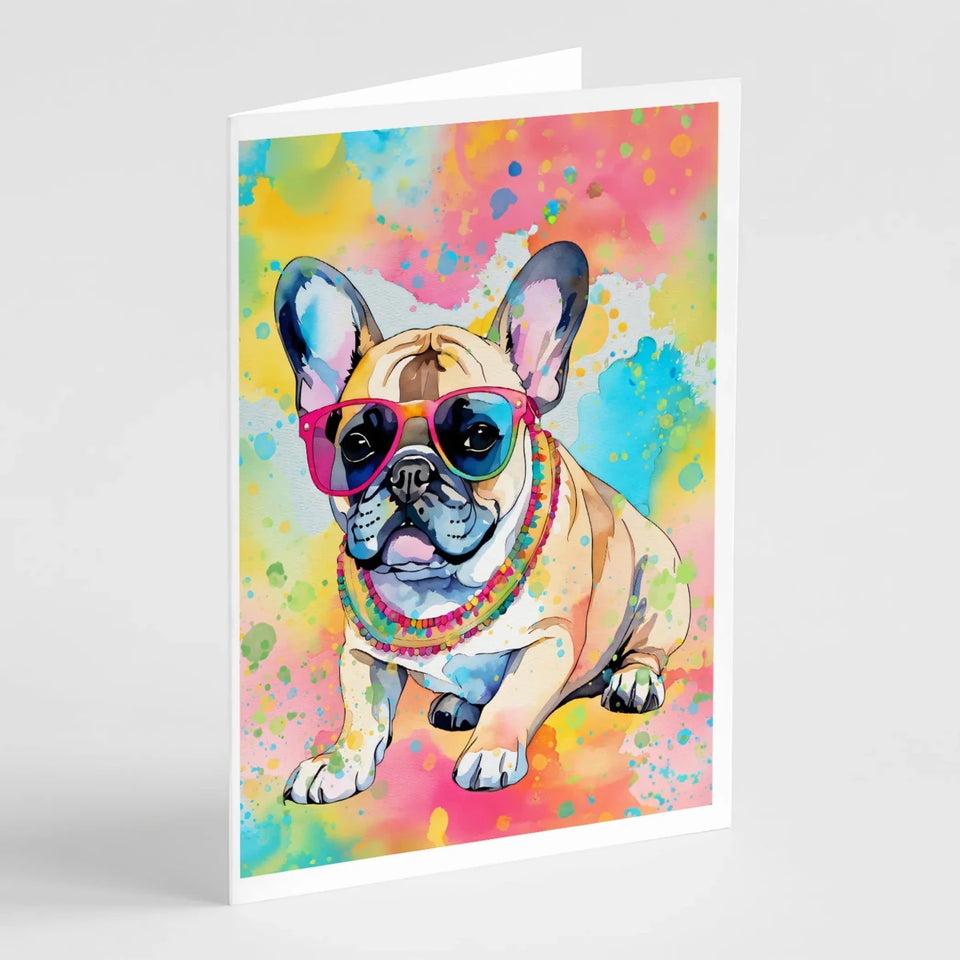 Hippie Dawg Greeting Cards - 5 x 7, French bulldog 2508, view 61