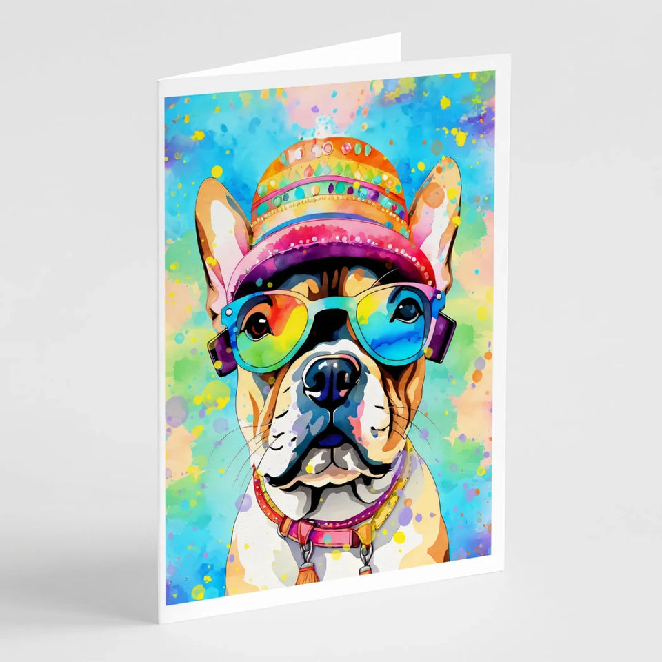 Hippie Dawg Greeting Cards - 5 x 7, French bulldog 2509, view 62