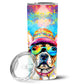 Pet Lover Stainless Steel Tumbler - 20 oz Insulated Travel Cup for Dog and Cat Owners - Size: 20 OZ | Pack Of: 1 | Collection name: Hippie dawg - Pets Perfect
