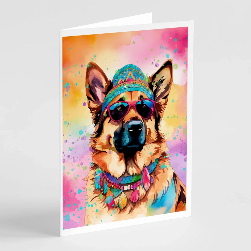 Hippie Dawg Greeting Cards - 5 x 7, Golden retriever 2512, view 65