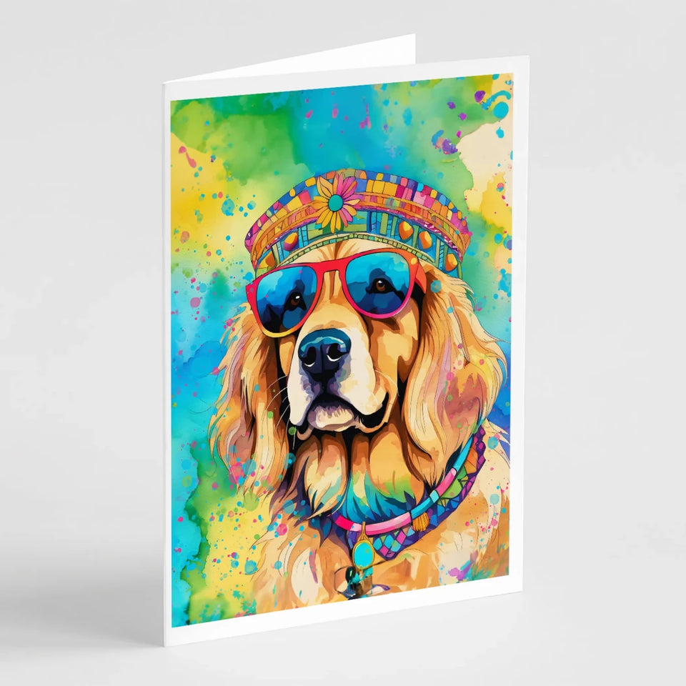 Hippie Dawg Greeting Cards - 5 x 7, Golden retriever 2514, view 67