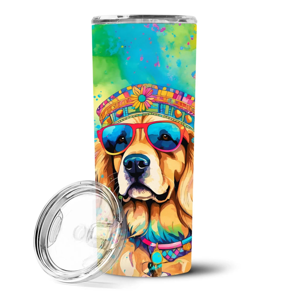 Pet Lover Stainless Steel Tumbler, 20 oz, Golden Retriever Hippie Dawg-194030819906/Golden retriever 2514, view 75