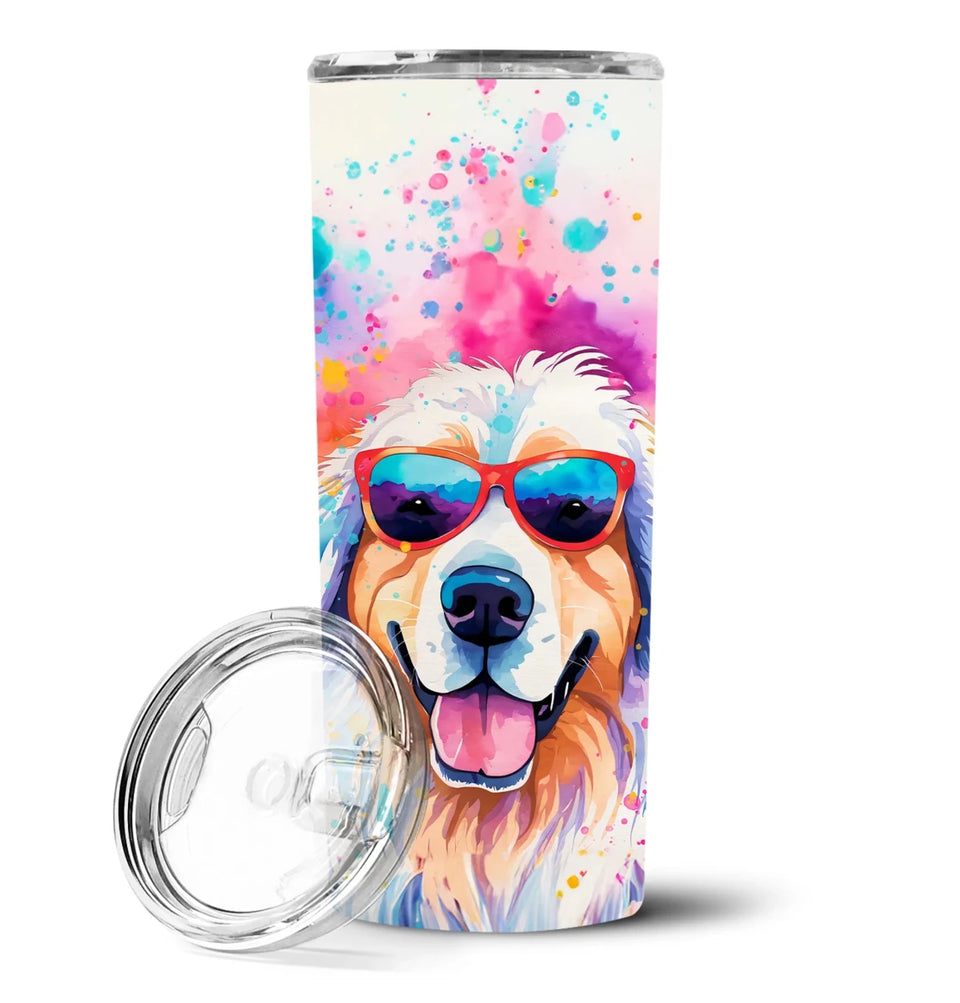 Pet Lover Stainless Steel Tumbler, 20 oz, Great Pyrenees Hippie Dawg-194030819937/Great pyrenees 2517, view 78