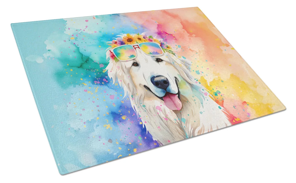 Hippie Dawg Glass Cutting Board - Large, Keeshond 2519, view 72