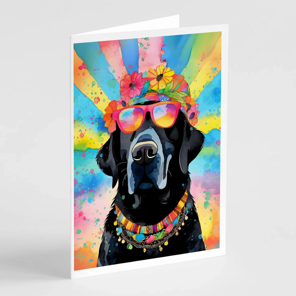 Hippie Dawg Greeting Cards - 5 x 7, Labrador black 2522, view 75