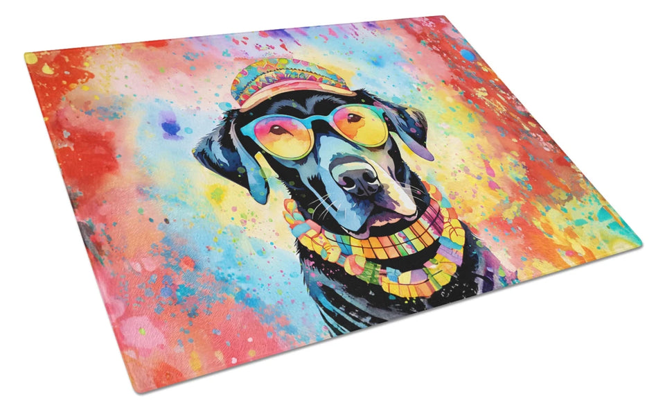 Hippie Dawg Glass Cutting Board - Large, Labrador chocolate 2523, view 76