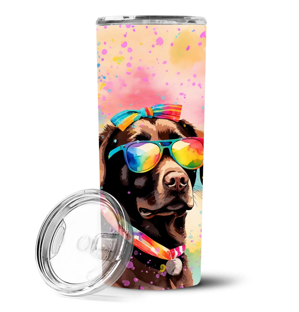 Pet Lover Stainless Steel Tumbler - 20 oz Insulated Travel Cup for Dog and Cat Owners - Size: 20 OZ | Pack Of: 1 | Collection name: Hippie dawg - Pets Perfect