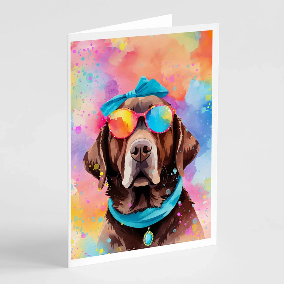 Hippie Dawg Greeting Cards - 5 x 7, Labrador chocolate 2526, view 79