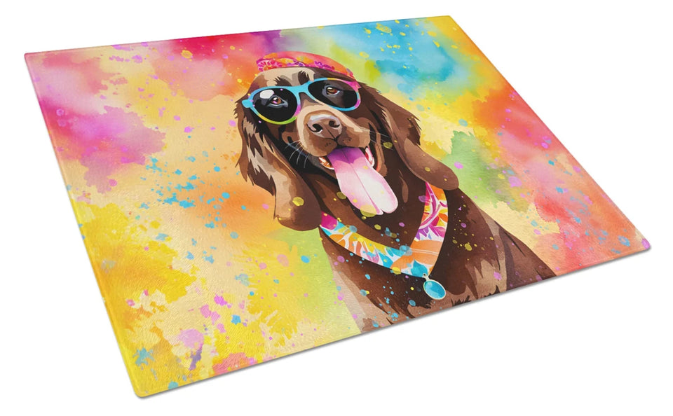 Hippie Dawg Glass Cutting Board - Large, Labrador chocolate 2527, view 80