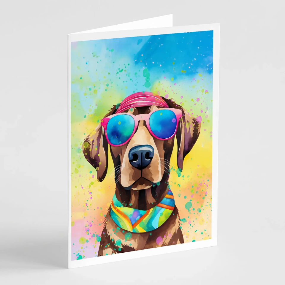 Hippie Dawg Greeting Cards - 5 x 7, Labrador yellow 2528, view 81