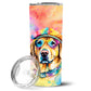 Pet Lover Stainless Steel Tumbler - 20 oz Insulated Travel Cup for Dog and Cat Owners - Size: 20 OZ | Pack Of: 1 | Collection name: Hippie dawg - Pets Perfect