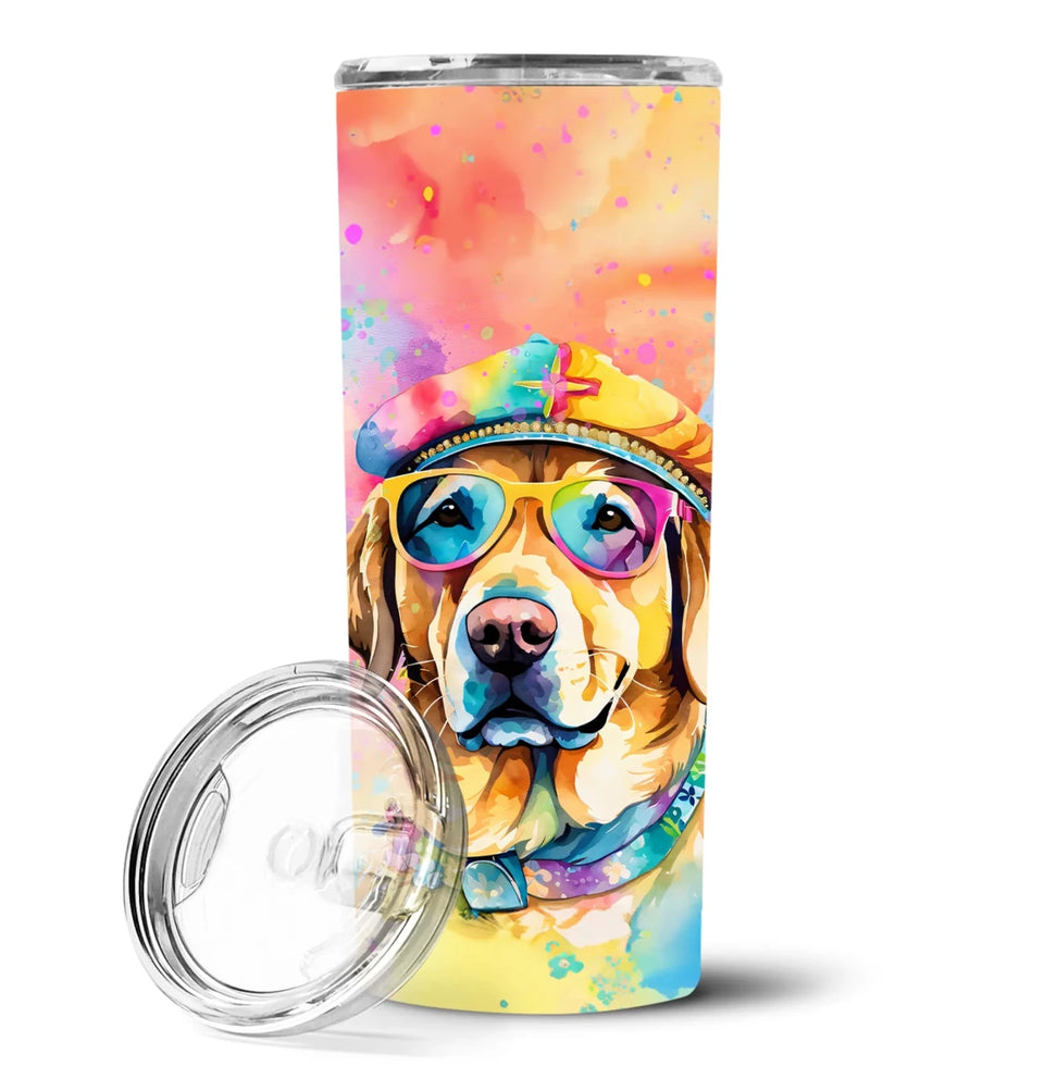 Pet Lover Stainless Steel Tumbler, 20 oz, Yellow Labrador Hippie Dawg-194030820056/Labrador yellow 2529, view 98