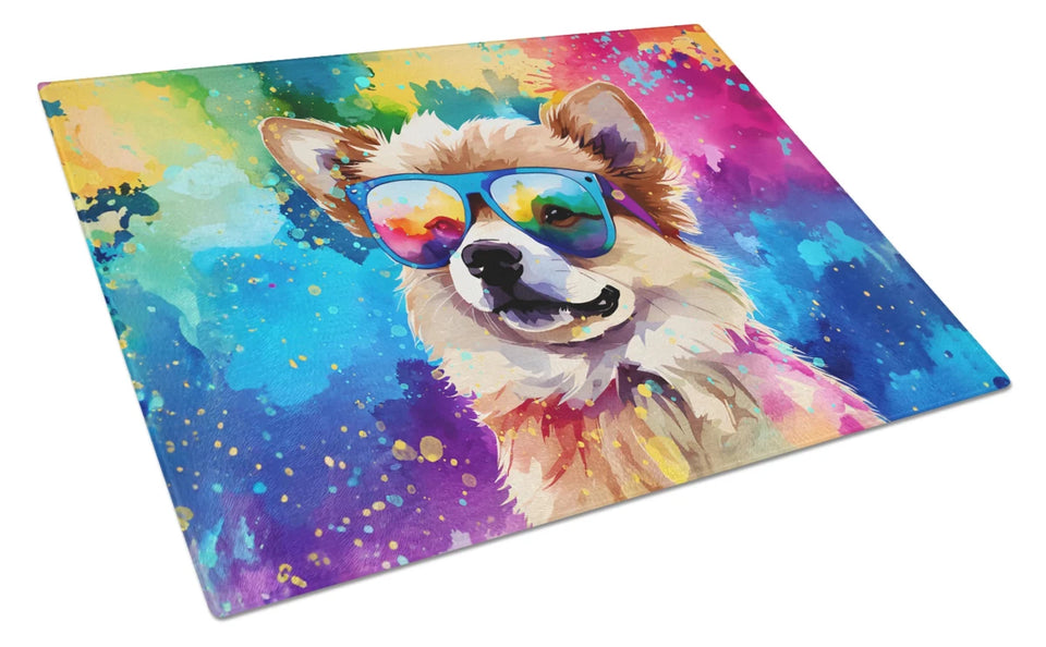 Hippie Dawg Glass Cutting Board - Large, Pomeranian 2538, view 91