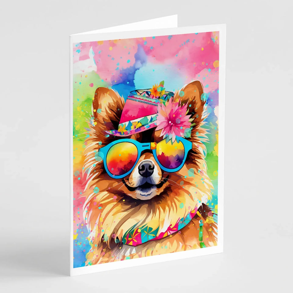 Hippie Dawg Greeting Cards - 5 x 7, Pomeranian 2539, view 92