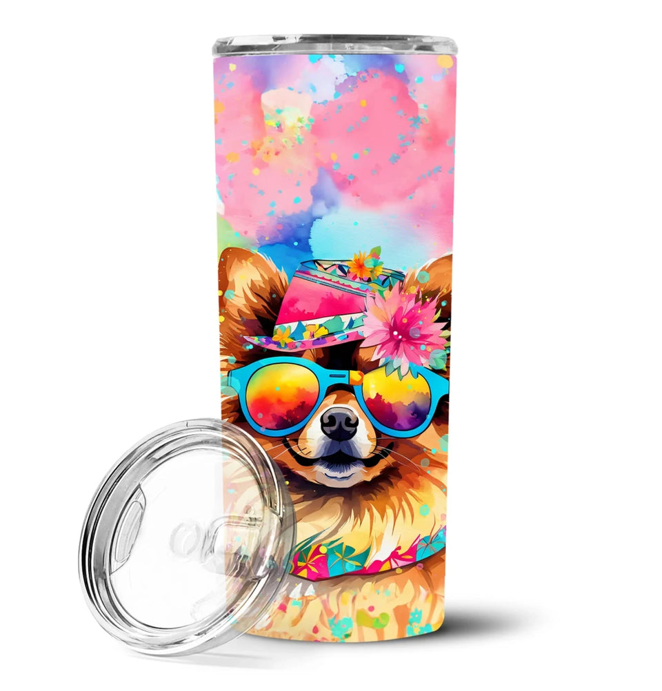 Pet Lover Stainless Steel Tumbler, 20 oz, Pomeranian Hippie Dawg-194030820155/Pomeranian 2539, view 88