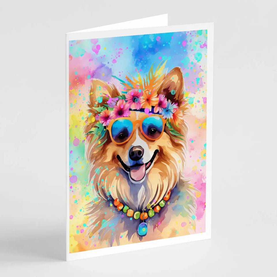 Hippie Dawg Greeting Cards - 5 x 7, Pomeranian 2540, view 93