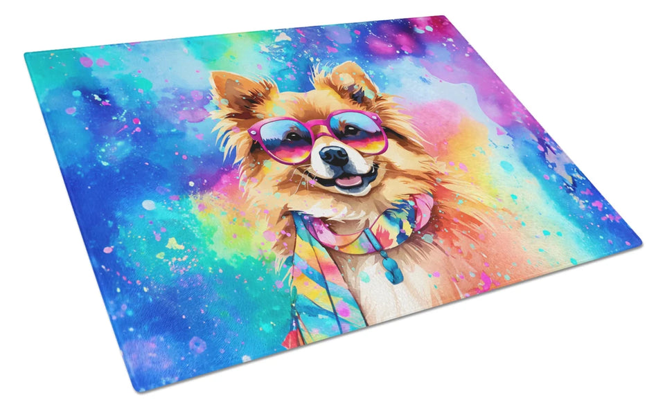 Hippie Dawg Glass Cutting Board - Large, Pomeranian 2541, view 94