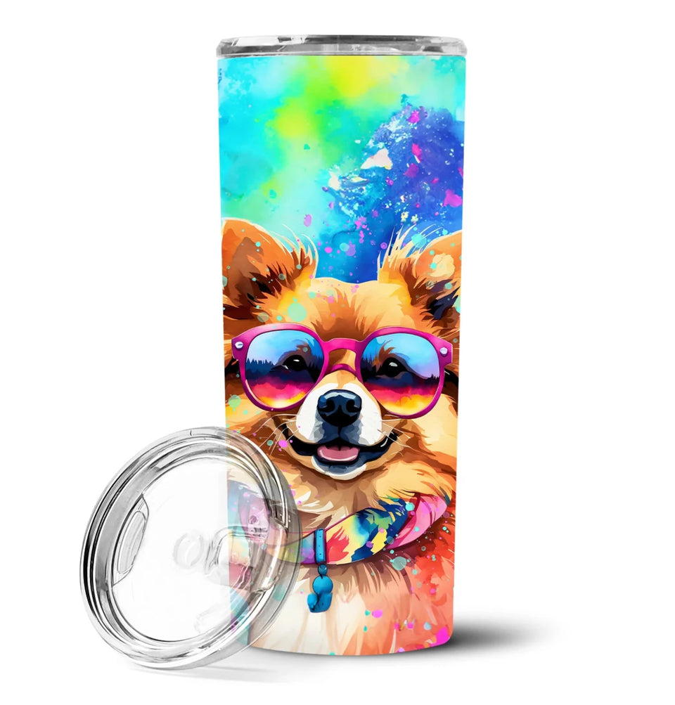 Pet Lover Stainless Steel Tumbler, 20 oz, Pomeranian Hippie Dawg-194030820179/Pomeranian 2541, view 90