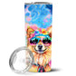 Pet Lover Stainless Steel Tumbler - 20 oz Insulated Travel Cup for Dog and Cat Owners - Size: 20 OZ | Pack Of: 1 | Collection name: Hippie dawg - Pets Perfect