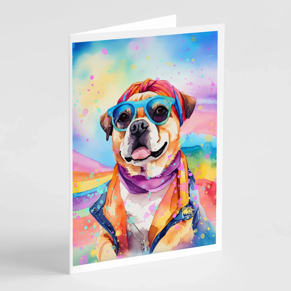 Hippie Dawg Greeting Cards - 5 x 7, Pug 2546, view 99