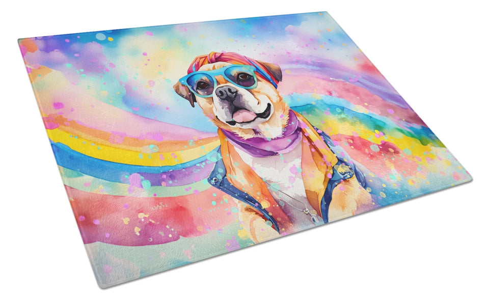 Hippie Dawg Glass Cutting Board - Large, Pug 2546, view 99