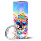 Pet Lover Stainless Steel Tumbler - 20 oz Insulated Travel Cup for Dog and Cat Owners - Size: 20 OZ | Pack Of: 1 | Collection name: Hippie dawg - Pets Perfect