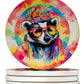Hippie Animals Large Sandstone Coasters - Pets Perfect