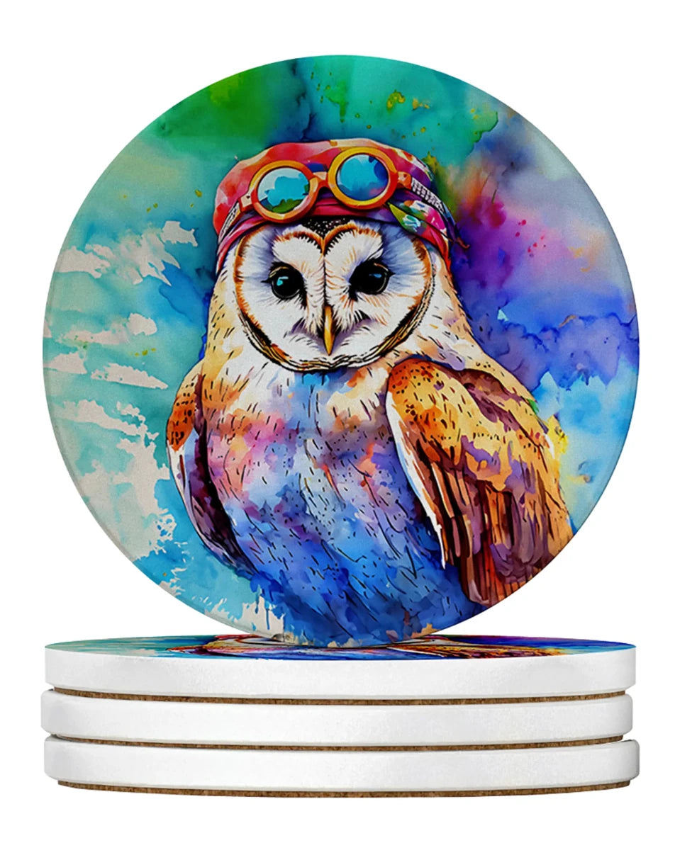 Hippie Animals Large Sandstone Coasters, view 100