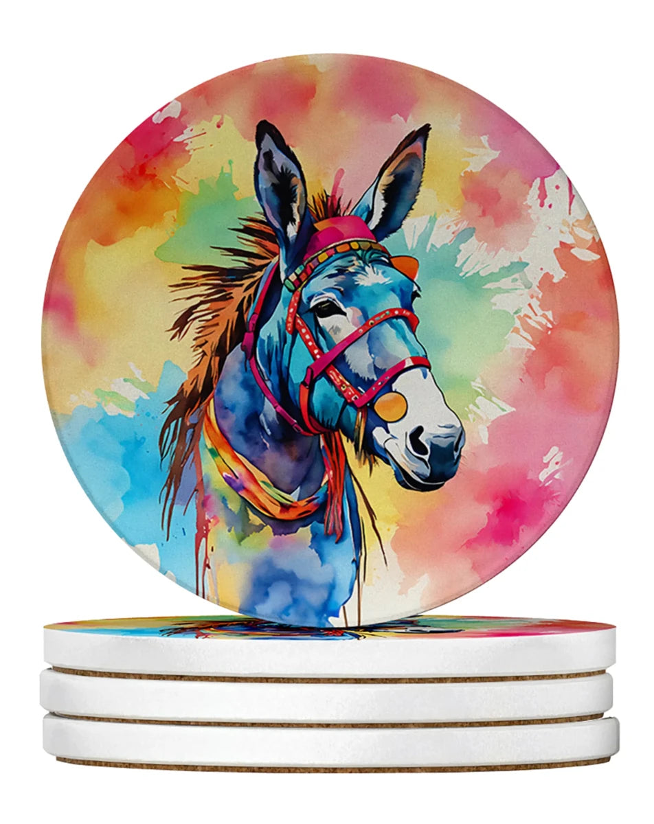 Hippie Animals Large Sandstone Coasters, 4/Eagle 3979, view 20