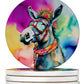 Hippie Animals Large Sandstone Coasters - Pets Perfect