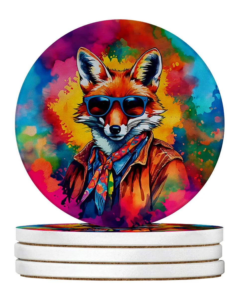 Hippie Animals Large Sandstone Coasters, 4/Giraffe 3986, view 26