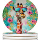 Hippie Animals Large Sandstone Coasters - Pets Perfect