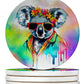 Hippie Animals Large Sandstone Coasters - Pets Perfect