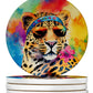 Hippie Animals Large Sandstone Coasters - Pets Perfect
