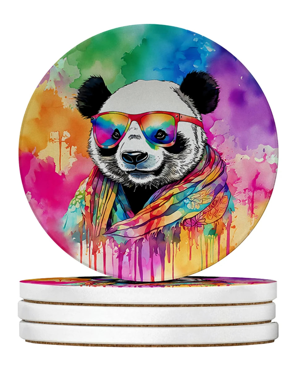 Hippie Animals Large Sandstone Coasters, 4/Parrot 4020, view 58