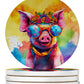 Hippie Animals Large Sandstone Coasters - Pets Perfect