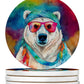 Hippie Animals Large Sandstone Coasters - Pets Perfect