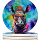 Hippie Animals Large Sandstone Coasters - Pets Perfect