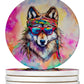 Hippie Animals Large Sandstone Coasters - Pets Perfect