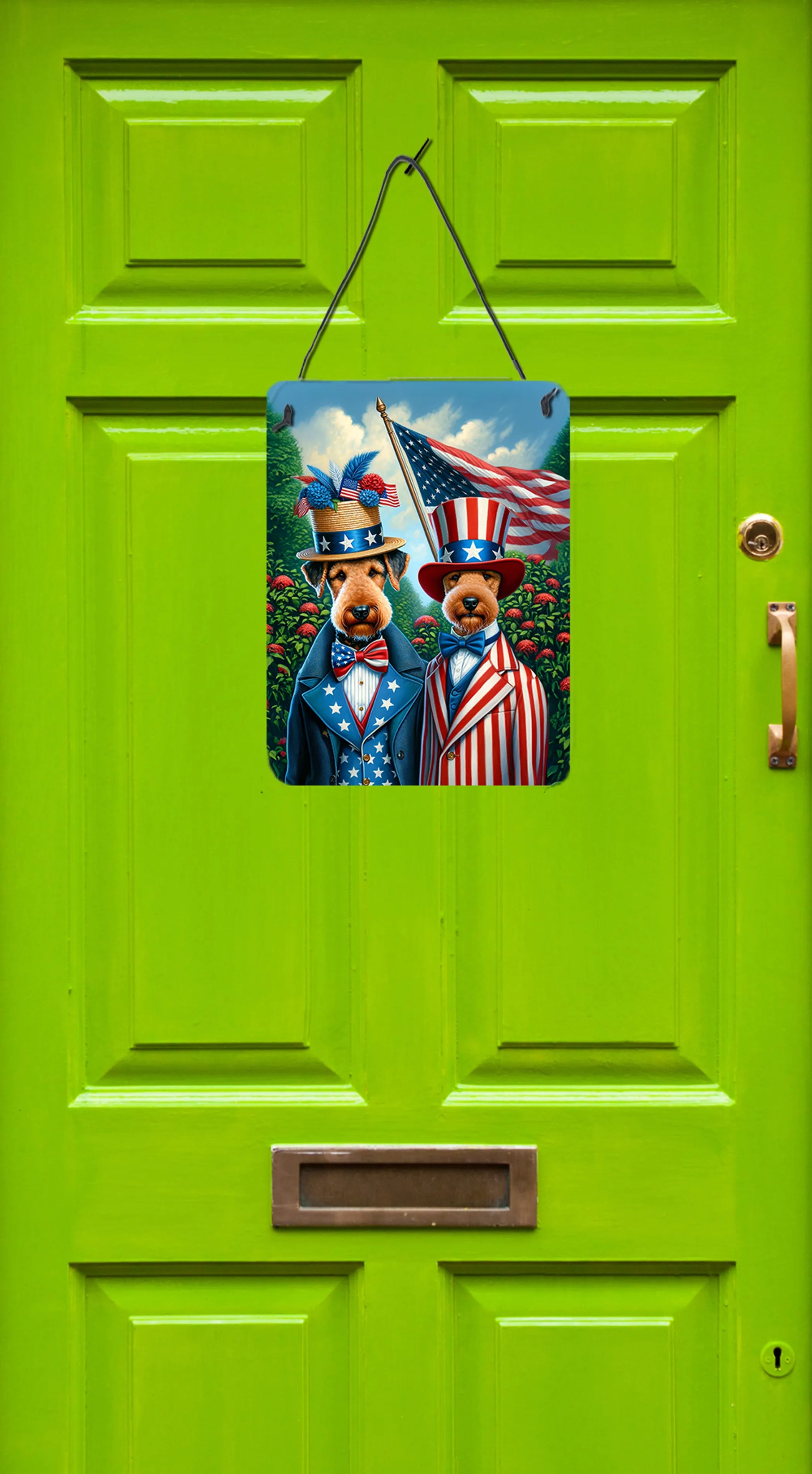 American Dog Breeds Wall Art - Patriotic 16x12 Hanging Print for Dog Lovers - Pets Perfect