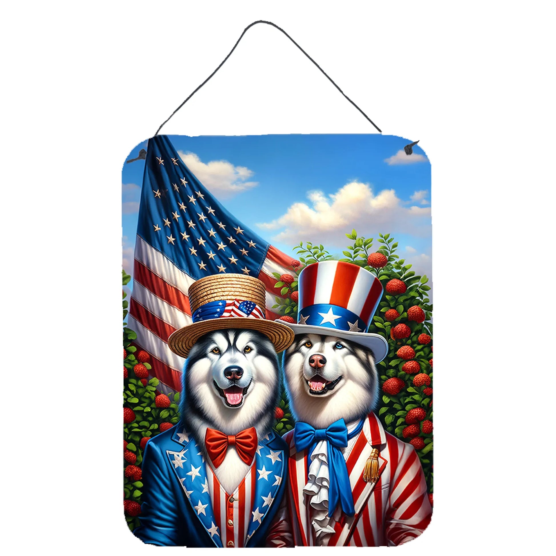 American Dog Breeds Wall Art - Patriotic 16x12 Hanging Print for Dog Lovers - Pets Perfect