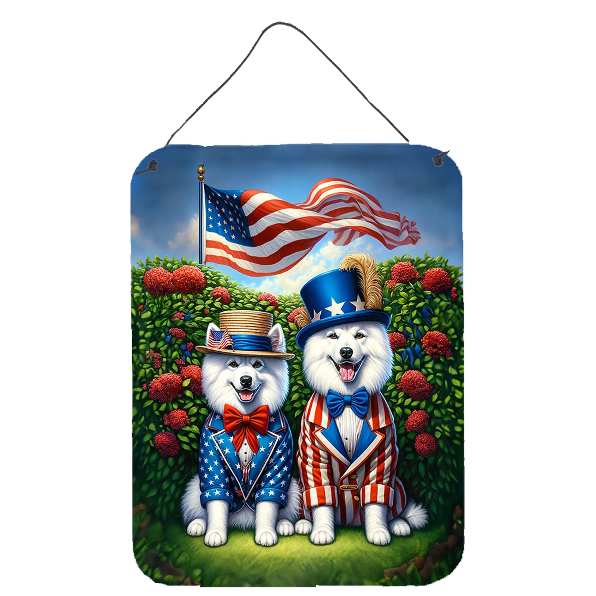American Dog Breeds Wall Art - Patriotic 16x12 Hanging Print for Dog Lovers - Pets Perfect