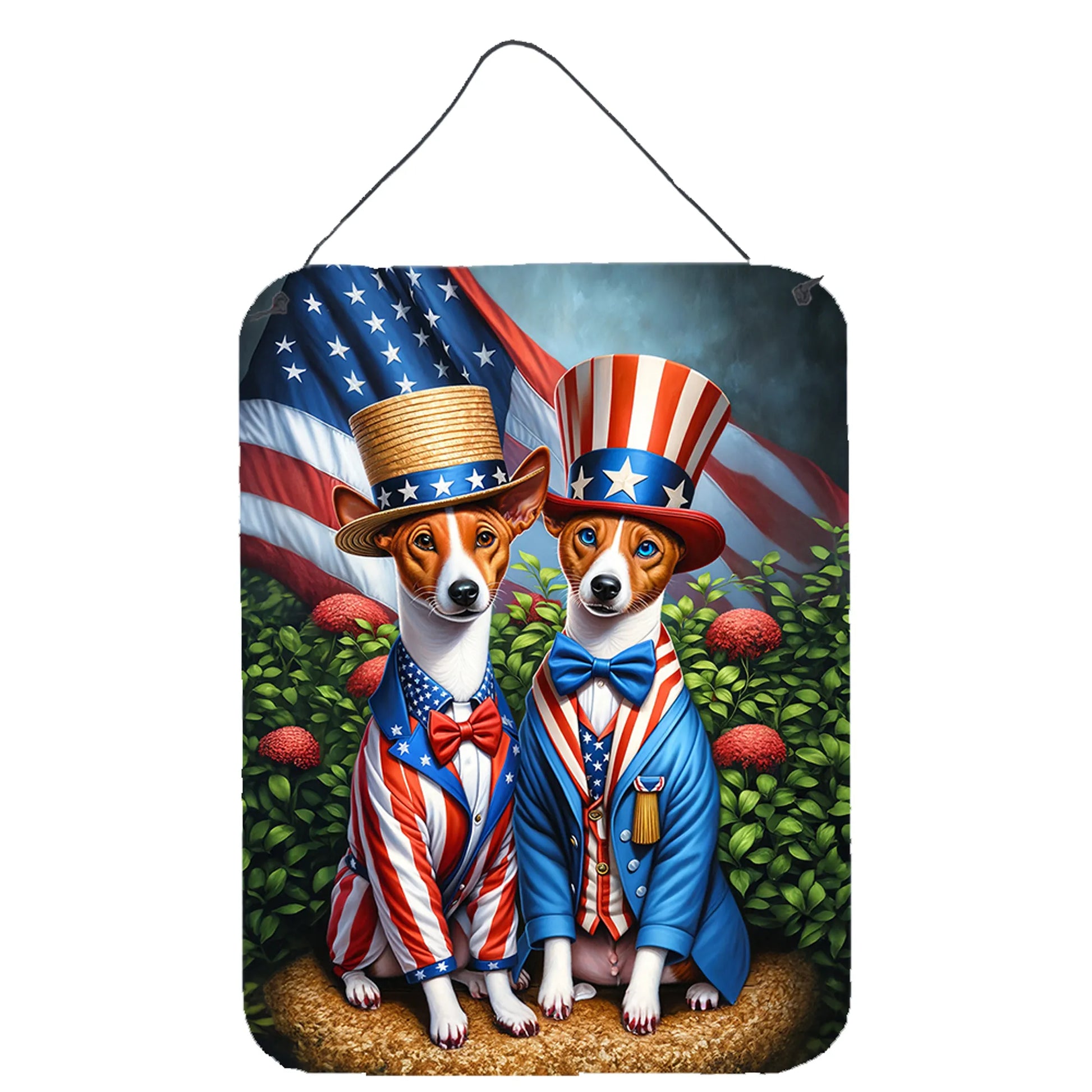 American Dog Breeds Wall Art - Patriotic 16x12 Hanging Print for Dog Lovers - Pets Perfect